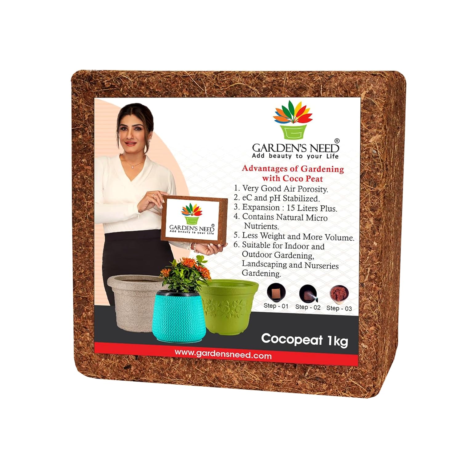 Brown Cocopeat Block 1 Kg Natural Compost And Fertilizer For Indoor/outdoor Gardening Brown Cocopeat Block 1 Kg Natural Compost And Fertilizer For Indoor/outdoor Gardening